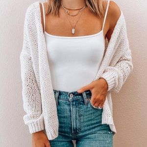 A&F Gauzy Open Front Cardigan